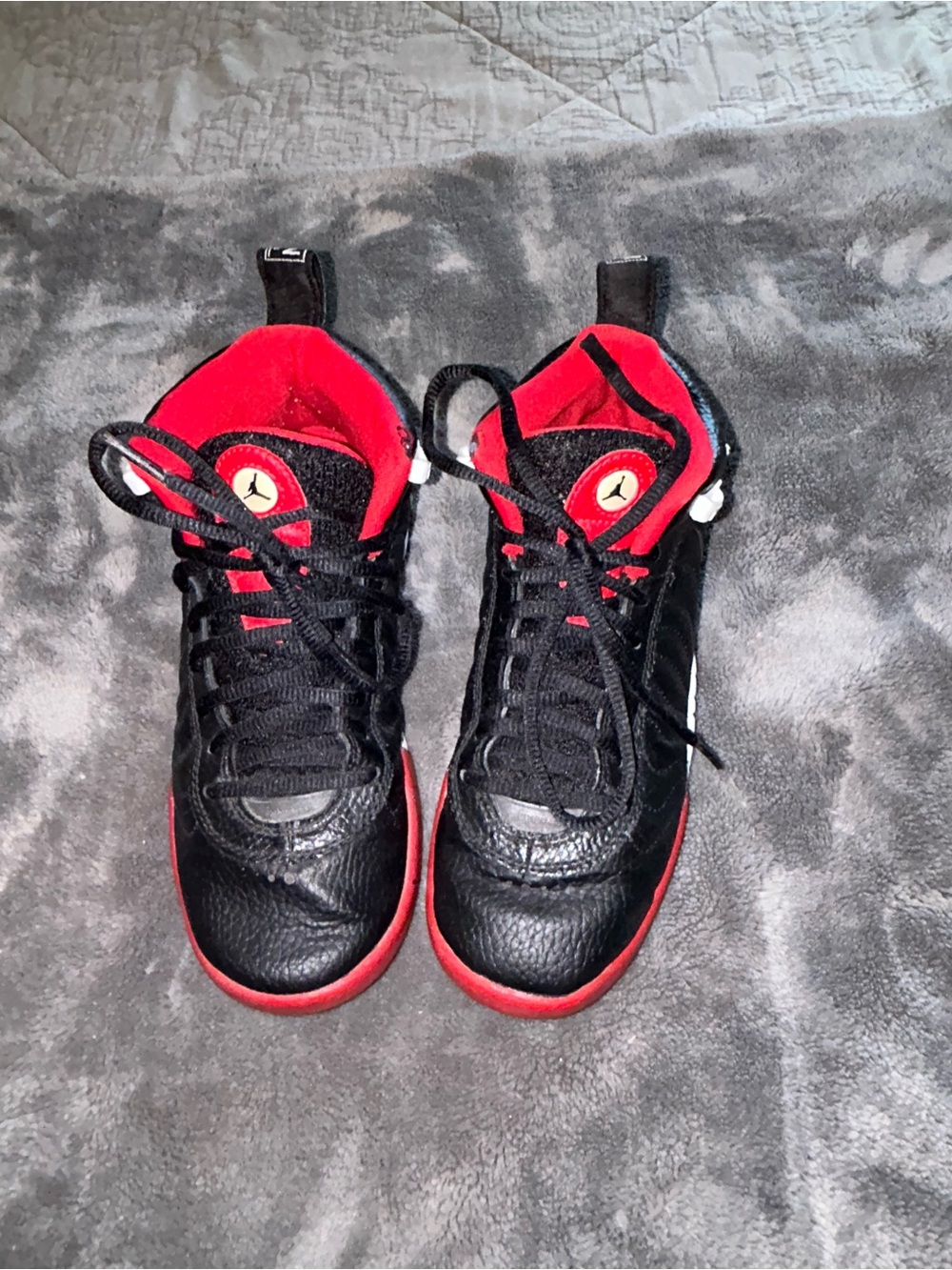 Jordan Jumpman Pro "Bred" Black Red White Youth Sneakers - Size 4Y (Gently Worn)
